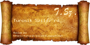 Turcsik Szilárd névjegykártya