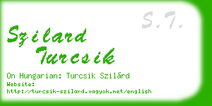 szilard turcsik business card