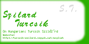 szilard turcsik business card